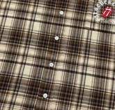 False Perception Rolling Stones Brown Plaid Flannel