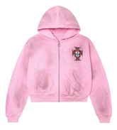 Vale Forever Venus Clustered Zip Up Hoodie Pink