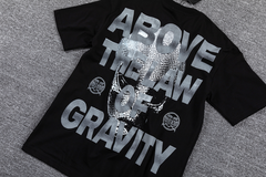 GLAZAGOD Above the Law of Gravity Alien Graphic T-Shirt