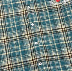 False Perception Rolling Stones Distressed Plaid Flannel