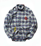 False Perception Simpsons Graffiti Plaid Flannel Shirt