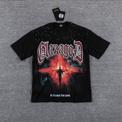GLAZAGOD Welcome For Pain Red Cross Graphic T-Shirt