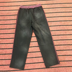 Vale Valley Retro High Street Washed Black Track Pants