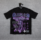 GLAZA GOD Purple UFO Double-Sided Graphic T-Shirt