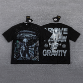 GLAZAGOD Above the Law of Gravity Alien Graphic T-Shirt