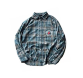 False Perception Rolling Stones Distressed Plaid Flannel