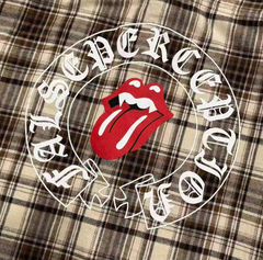 False Perception Rolling Stones Brown Plaid Flannel
