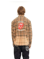 False Perception Rolling Stones Brown Cream Flannel