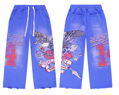 Vale Forever Blue Nostalgia Eagle Graphic Tracksuit Set