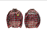 False Perception Angle Inside Green Plaid Flannel