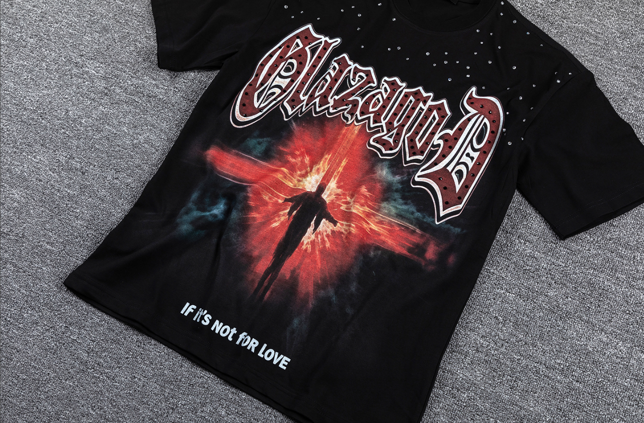 GLAZAGOD Welcome For Pain Red Cross Graphic T-Shirt