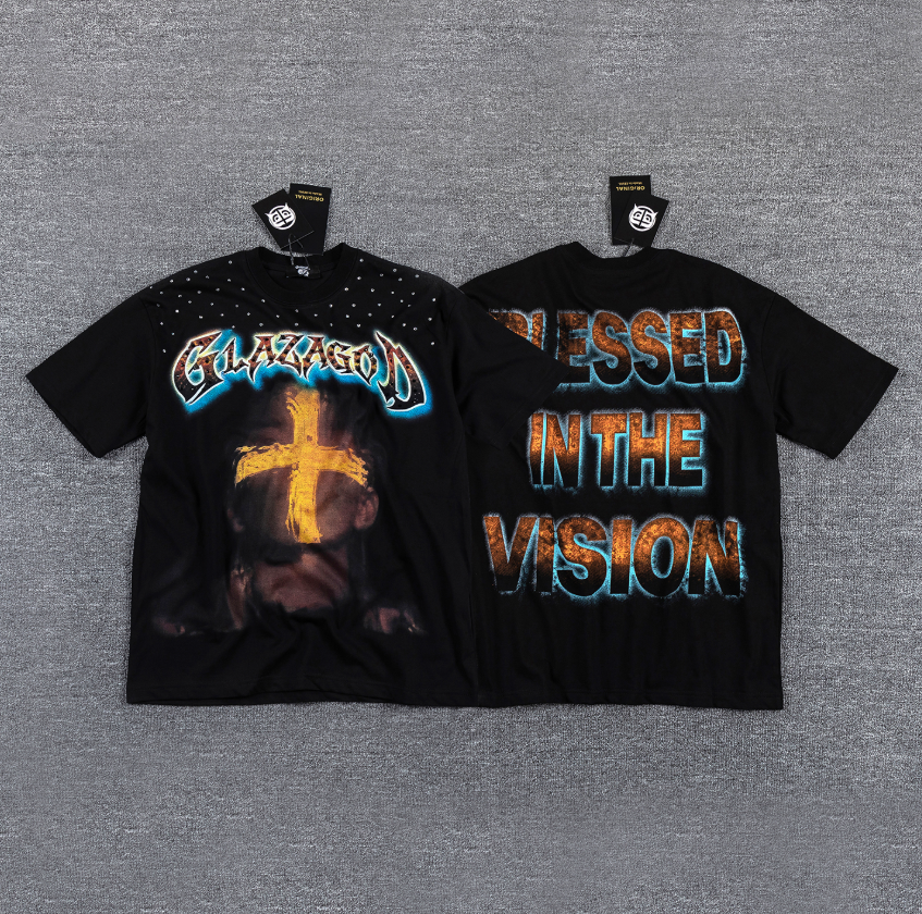 GLAZAGOD Blessed in the Vision Graphic T-Shirt