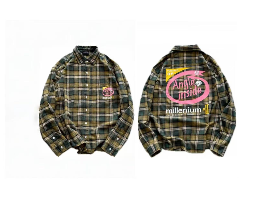 False Perception Angle Inside Plaid Flannel Shirt