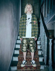 False Perception Angle Inside Plaid Flannel Shirt