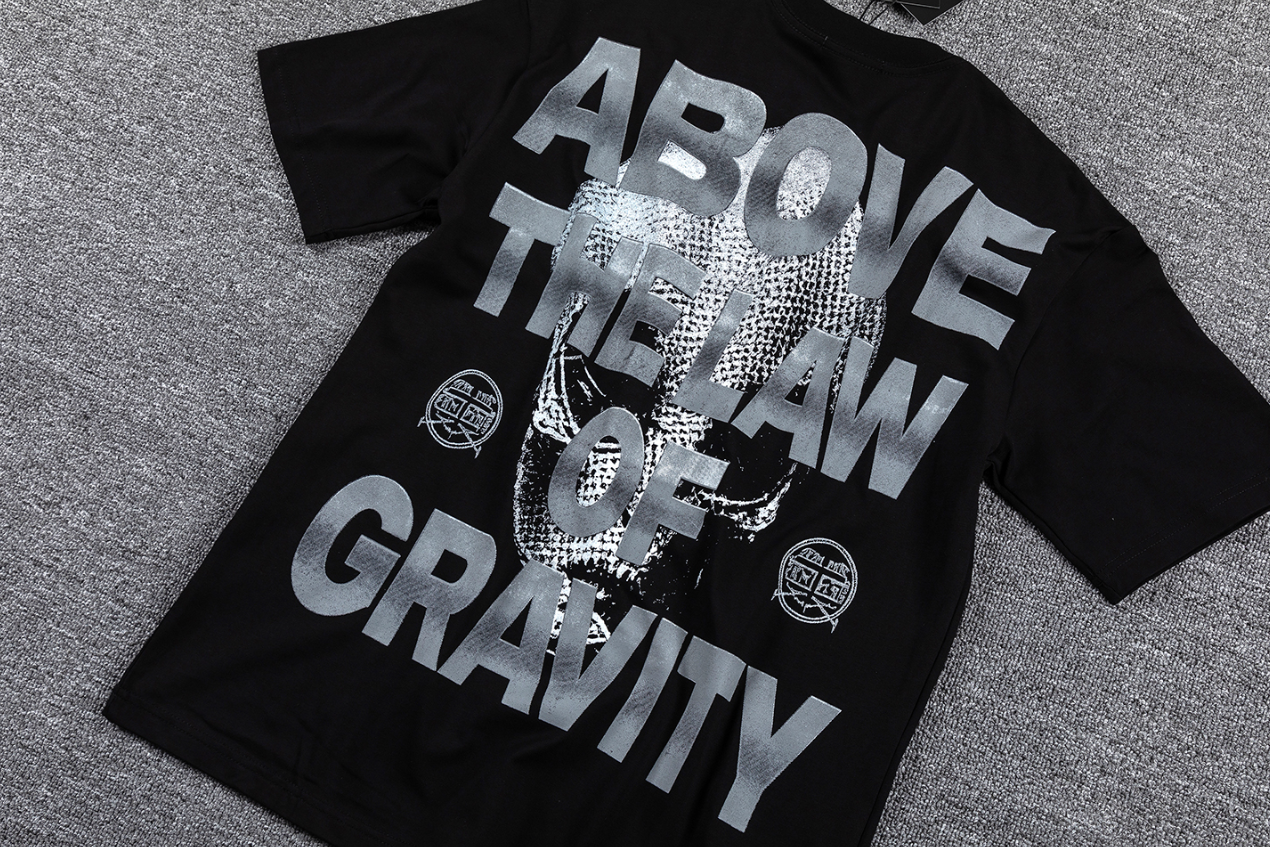 GLAZAGOD Above the Law of Gravity Alien Graphic T-Shirt
