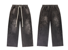 Vale Forever Gothic Cross Washed Black Sweatpants