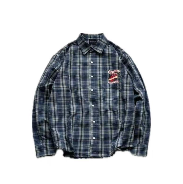 False Perception Banned Vampire Embroidered Flannel
