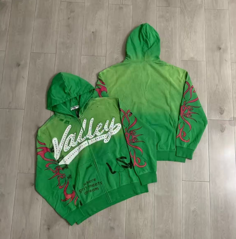 Vale Forever Inferno Zip Up Hoodie Green