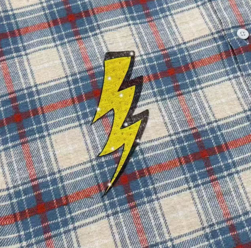 False Perception Simpsons Graffiti Plaid Flannel Shirt