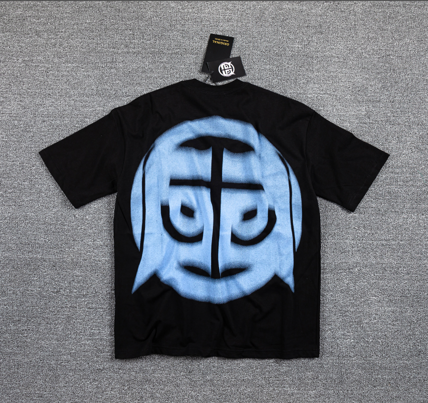 GLAZAGOD Galactic Skull Double-Sided Graphic T-Shirt