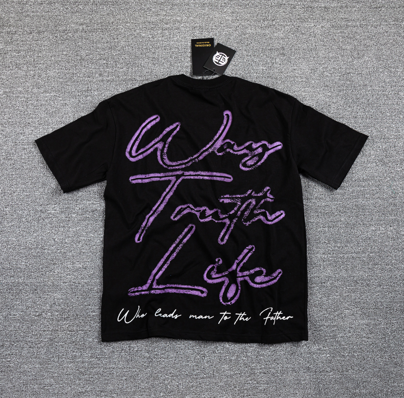 GLAZA GOD Purple UFO Double-Sided Graphic T-Shirt