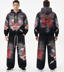 Vale Forever Nostalgia Eagle Graphic Tracksuit Set