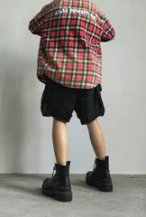False Perception Angle Inside Green Plaid Flannel