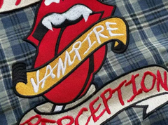 False Perception Banned Vampire Embroidered Flannel