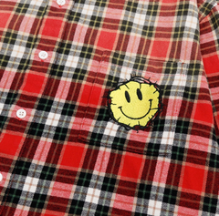 False Perception Angle Inside Green Plaid Flannel