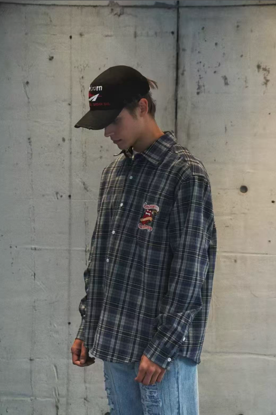 False Perception Banned Vampire Embroidered Flannel