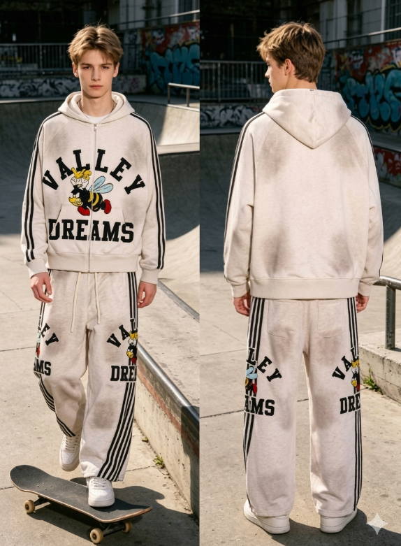 Vale Forever Cream Valley Dreams Bee Tracksuit Set