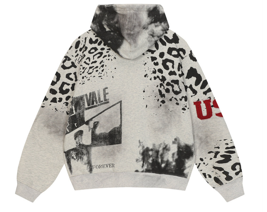 Vale Forever Leopard Graphic Washed Tracksuit Set