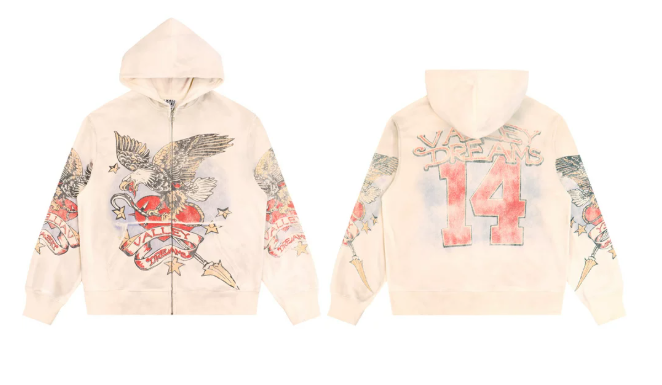 Vale Forever Cream Nostalgia Eagle Tracksuit Set