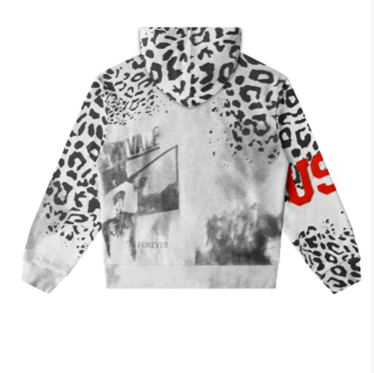 Vale Forever Cheetah Zip Up Hoodie Grey