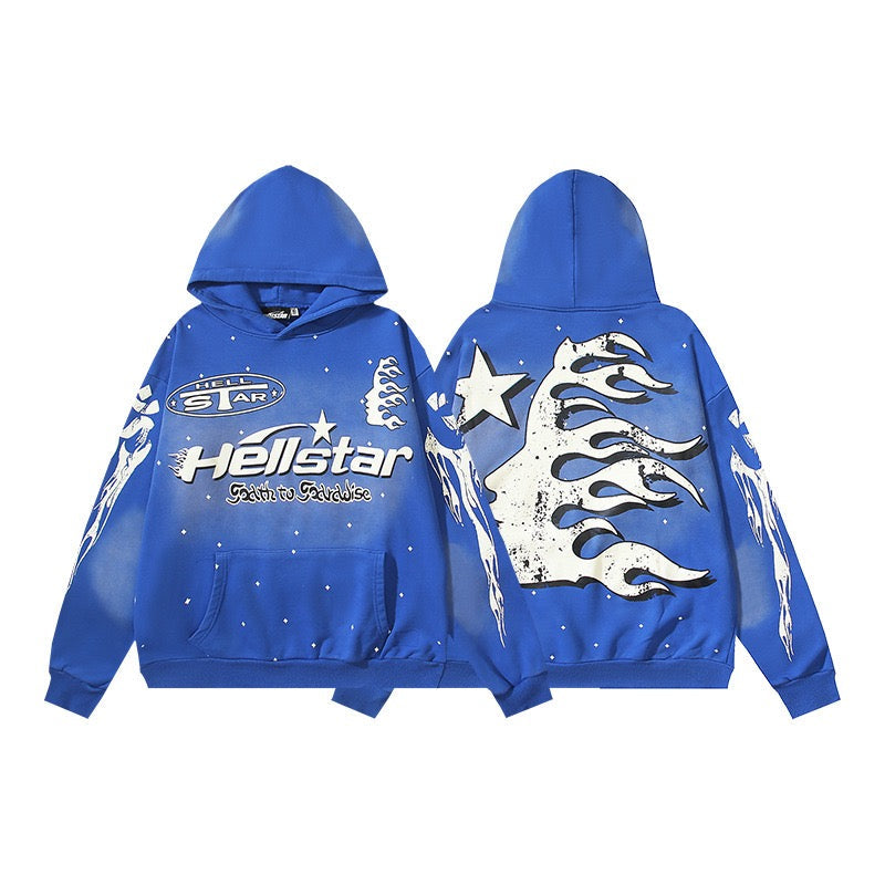 HELLSTAR Back To Paradise Hoodie Blue