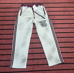 Vale Valley Retro Collegiate Washed Gray Track Pants