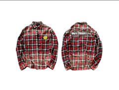 False Perception Angle Inside Green Plaid Flannel