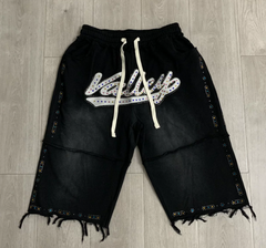 Vale Forever Valley Rhinestone Distressed Jorts