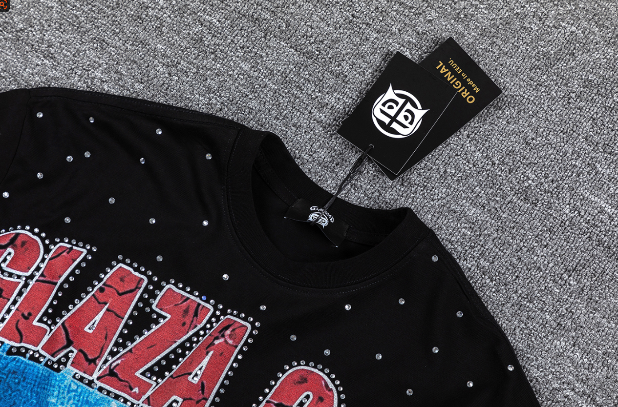 GLAZA GOD Roses & Roses Red Skull Graphic T-Shirt
