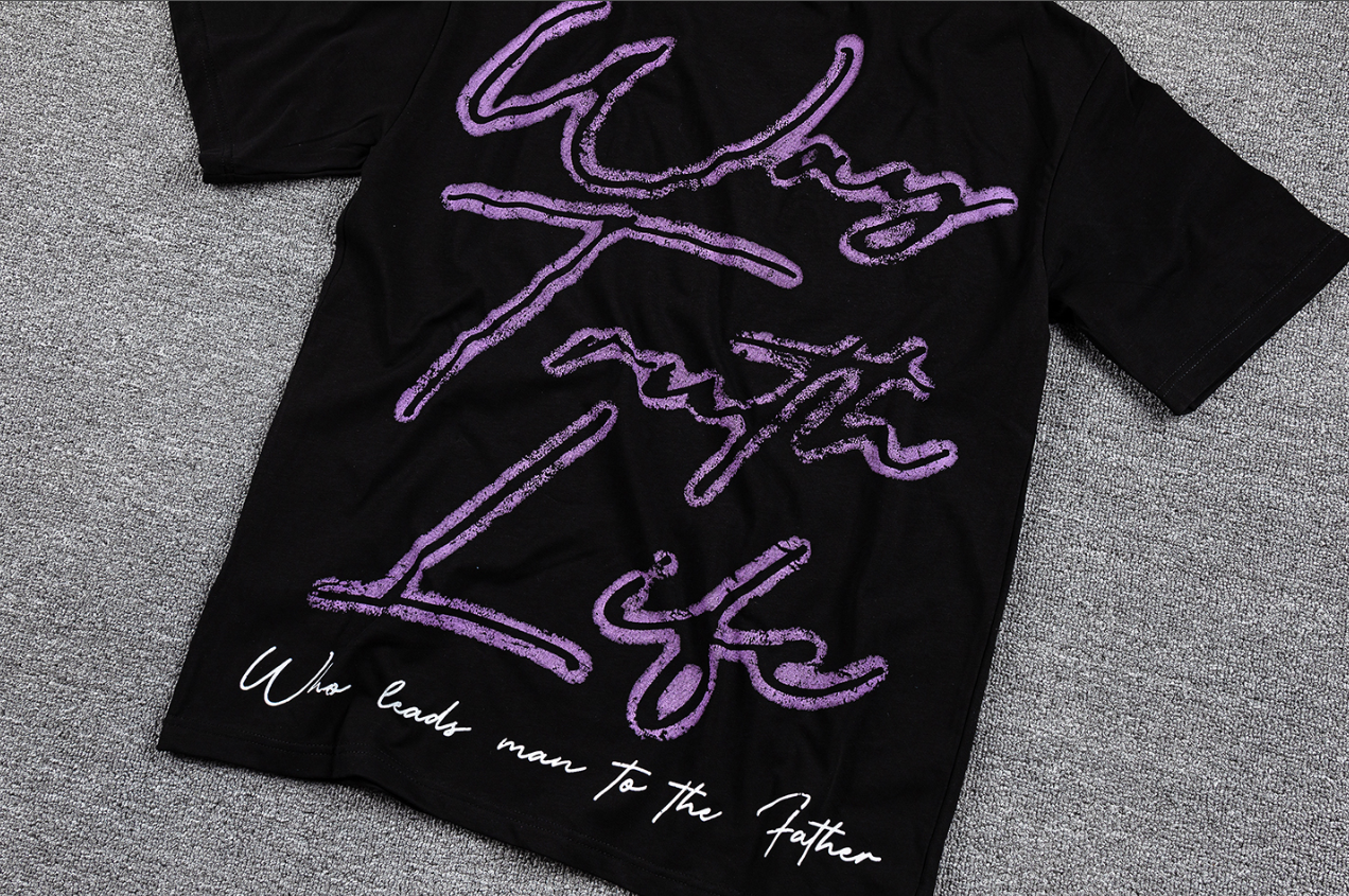 GLAZA GOD Purple UFO Double-Sided Graphic T-Shirt
